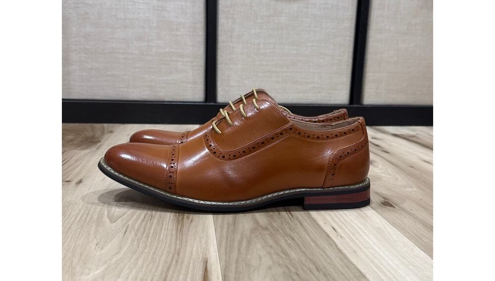 Bruno Marc New York Moda Italy Prince-5 Modern Oxford Brown Dress Shoes 10.5